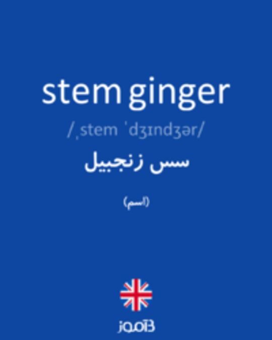  تصویر stem ginger - دیکشنری انگلیسی بیاموز