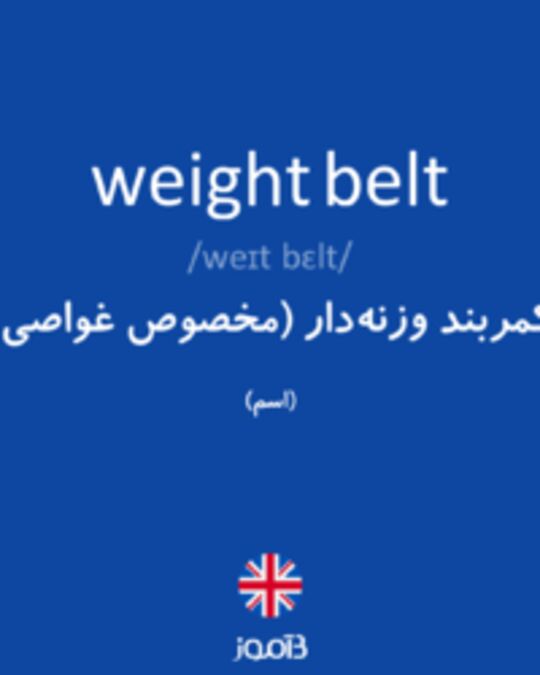  تصویر weight belt - دیکشنری انگلیسی بیاموز