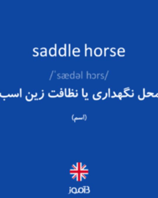  تصویر saddle horse - دیکشنری انگلیسی بیاموز
