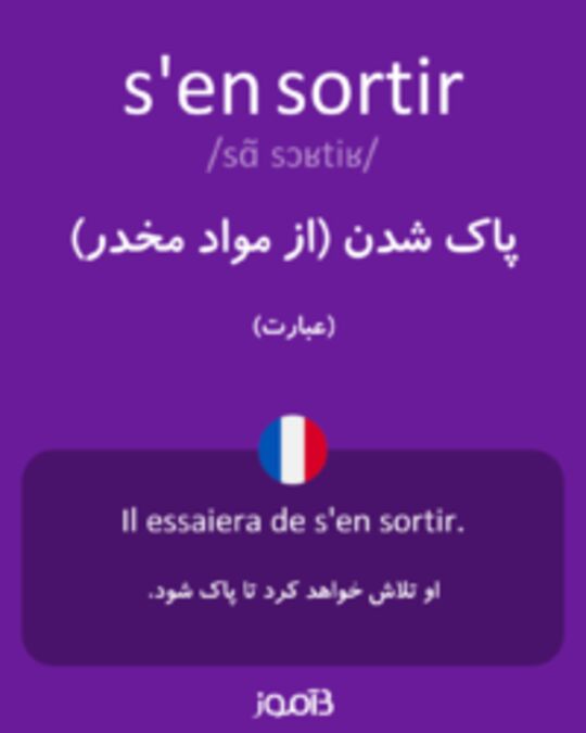  تصویر s'en sortir - دیکشنری انگلیسی بیاموز