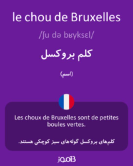  تصویر le chou de Bruxelles - دیکشنری انگلیسی بیاموز