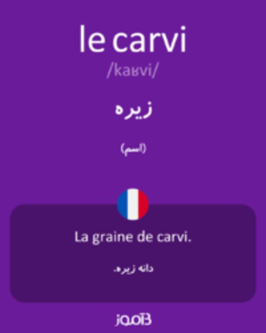  تصویر le carvi - دیکشنری انگلیسی بیاموز