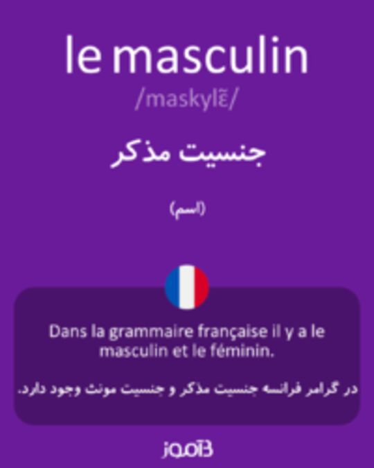  تصویر le masculin - دیکشنری انگلیسی بیاموز