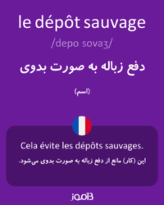  تصویر le dépôt sauvage - دیکشنری انگلیسی بیاموز