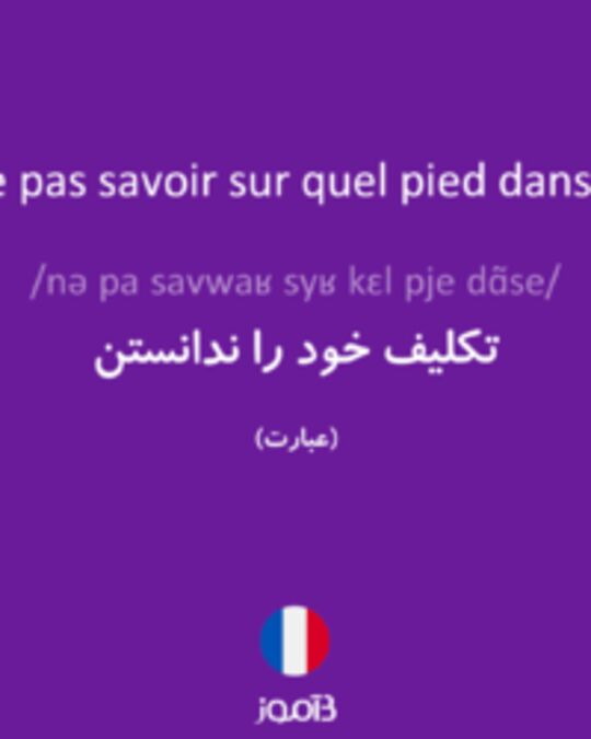  تصویر ne pas savoir sur quel pied danser - دیکشنری انگلیسی بیاموز