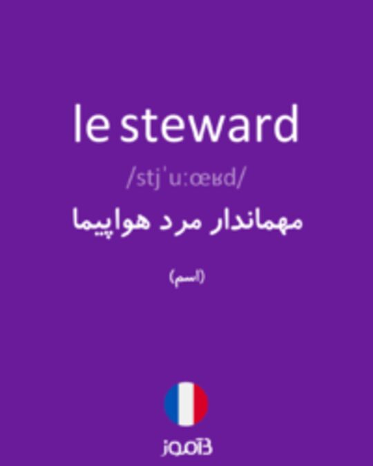  تصویر le steward - دیکشنری انگلیسی بیاموز