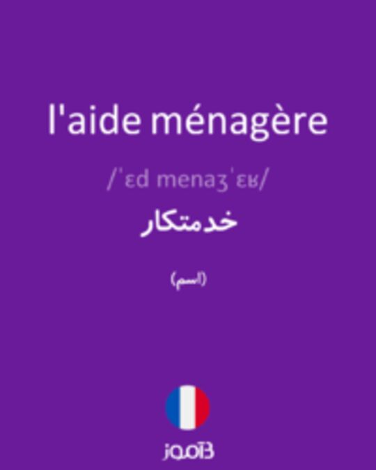  تصویر l'aide ménagère - دیکشنری انگلیسی بیاموز