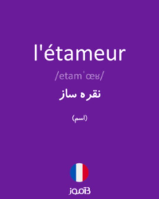  تصویر l'étameur - دیکشنری انگلیسی بیاموز