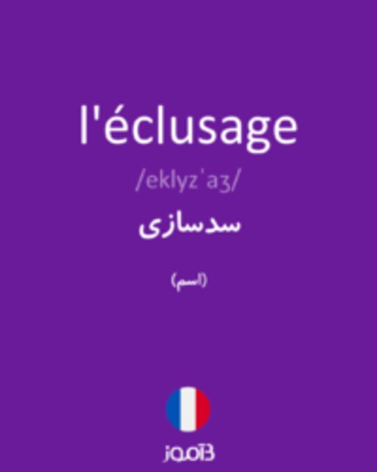  تصویر l'éclusage - دیکشنری انگلیسی بیاموز