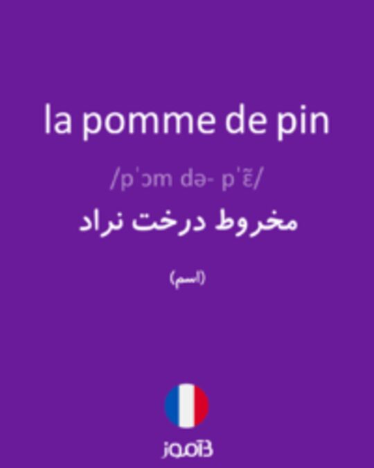  تصویر la pomme de pin - دیکشنری انگلیسی بیاموز