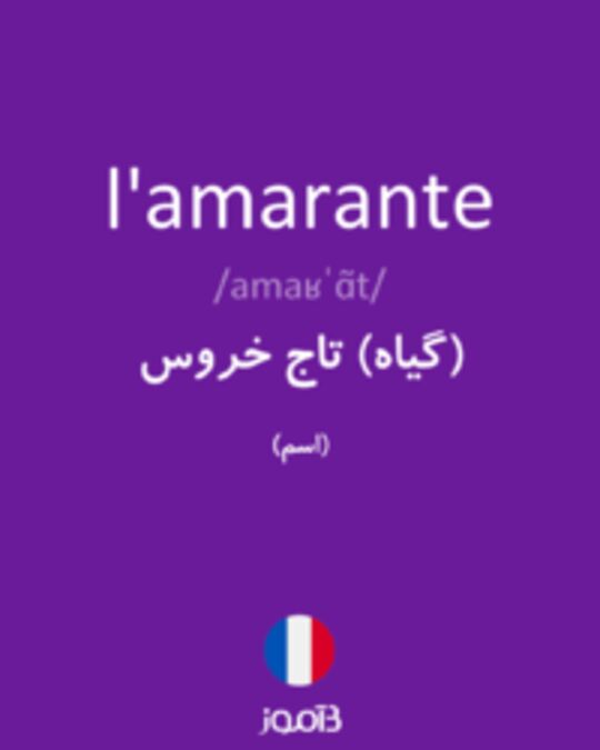  تصویر l'amarante - دیکشنری انگلیسی بیاموز