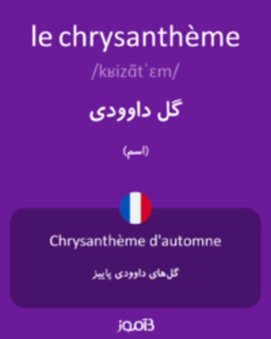  تصویر le chrysanthème - دیکشنری انگلیسی بیاموز