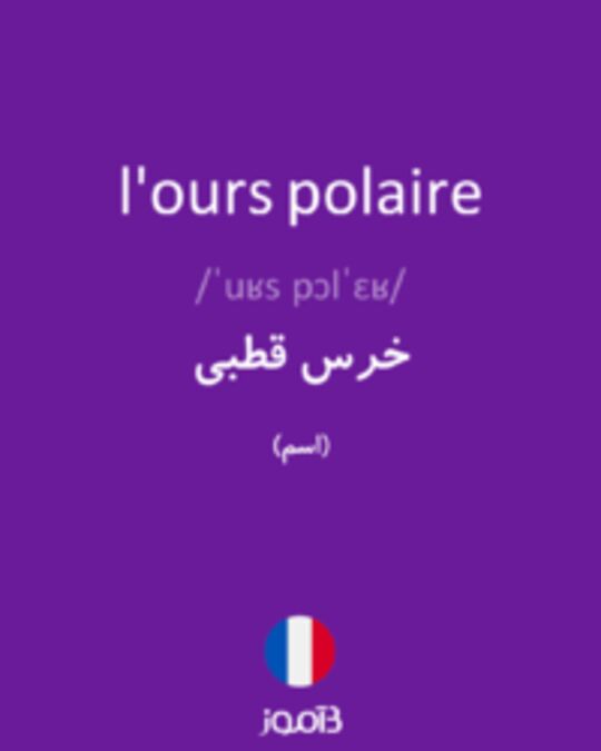  تصویر l'ours polaire - دیکشنری انگلیسی بیاموز