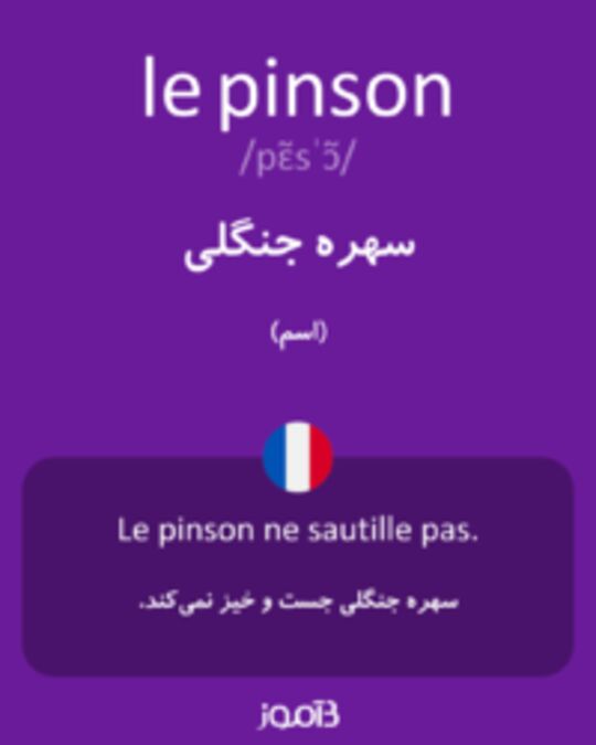  تصویر le pinson - دیکشنری انگلیسی بیاموز