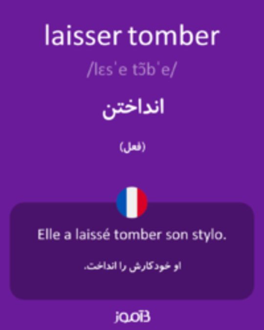  تصویر laisser tomber - دیکشنری انگلیسی بیاموز