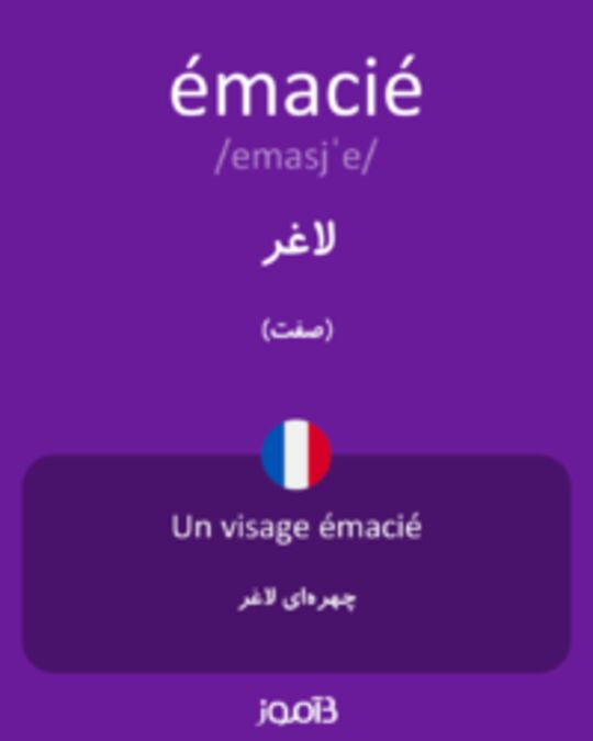  تصویر émacié - دیکشنری انگلیسی بیاموز