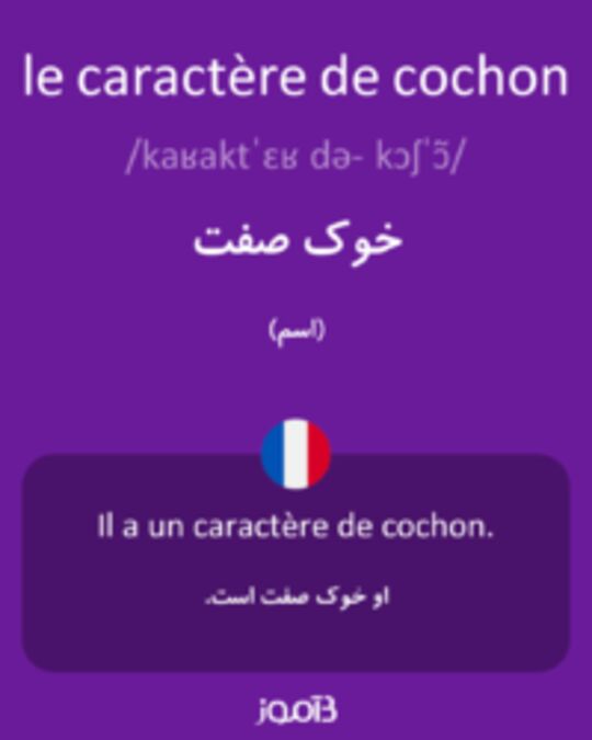  تصویر le caractère de cochon - دیکشنری انگلیسی بیاموز