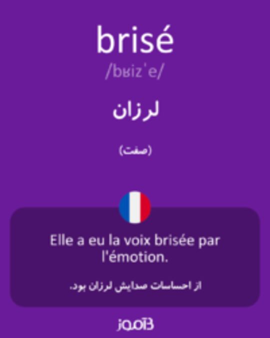  تصویر brisé - دیکشنری انگلیسی بیاموز