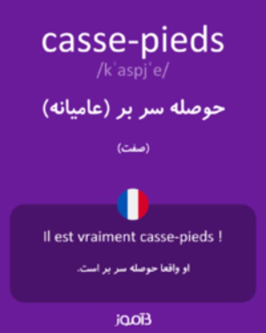  تصویر casse-pieds - دیکشنری انگلیسی بیاموز