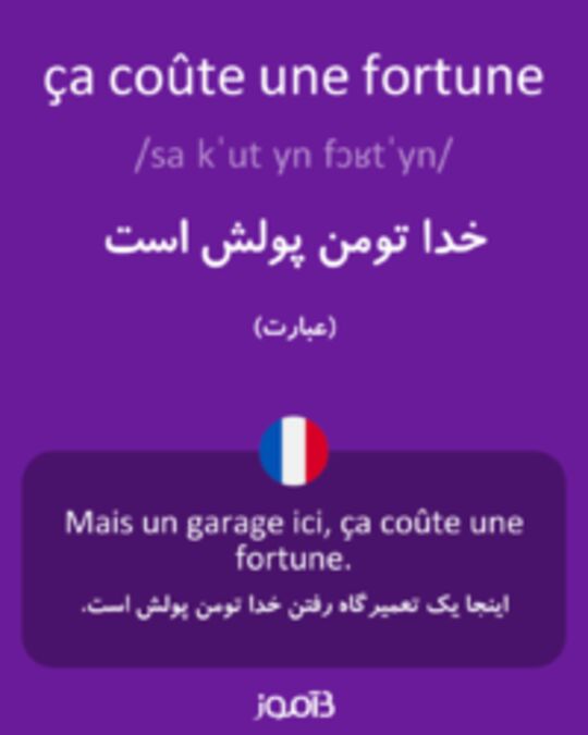  تصویر ça coûte une fortune - دیکشنری انگلیسی بیاموز