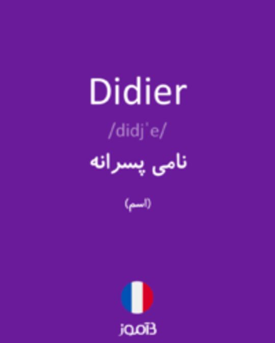  تصویر Didier - دیکشنری انگلیسی بیاموز