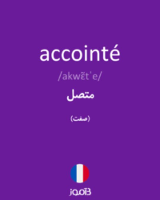  تصویر accointé - دیکشنری انگلیسی بیاموز