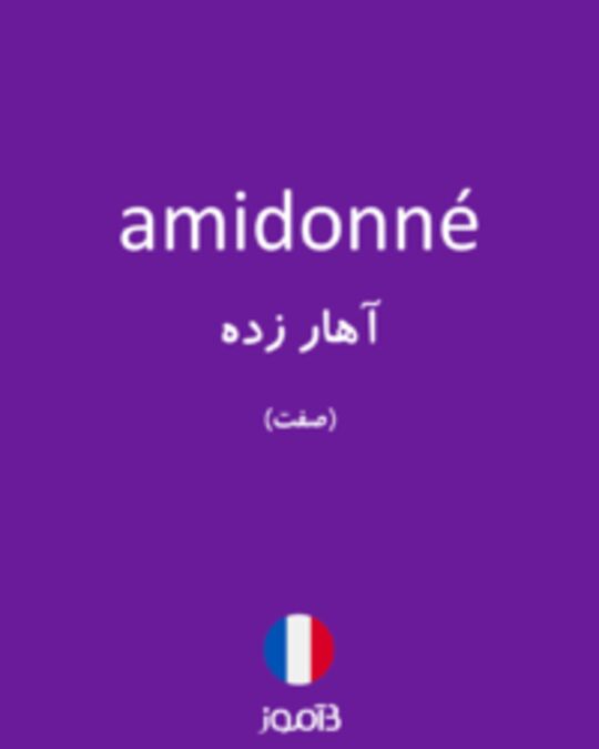  تصویر amidonné - دیکشنری انگلیسی بیاموز