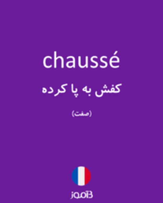  تصویر chaussé - دیکشنری انگلیسی بیاموز