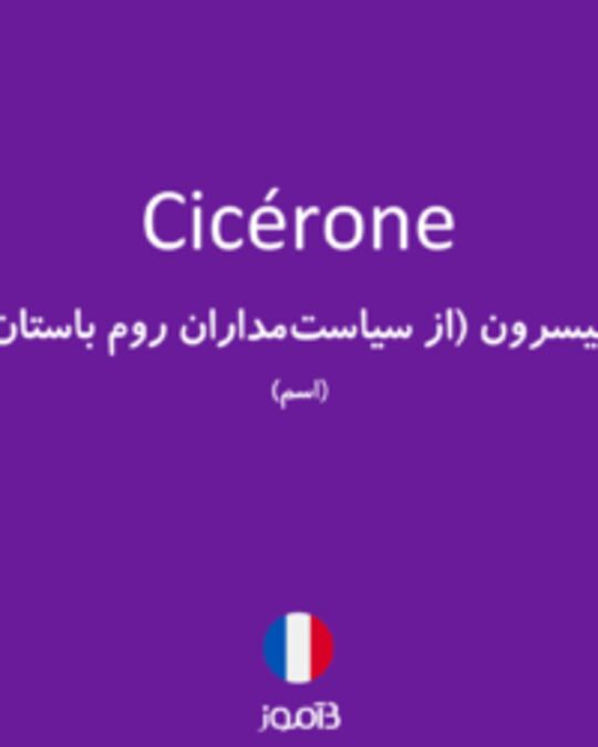  تصویر Cicérone - دیکشنری انگلیسی بیاموز