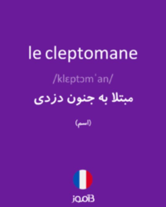  تصویر le cleptomane - دیکشنری انگلیسی بیاموز