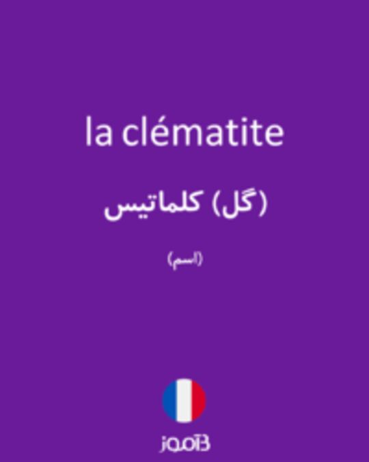  تصویر la clématite - دیکشنری انگلیسی بیاموز