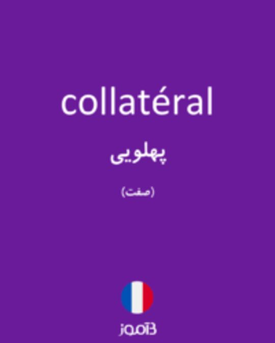  تصویر collatéral - دیکشنری انگلیسی بیاموز