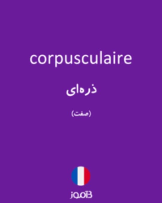  تصویر corpusculaire - دیکشنری انگلیسی بیاموز