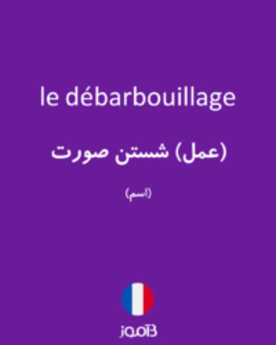  تصویر le débarbouillage - دیکشنری انگلیسی بیاموز