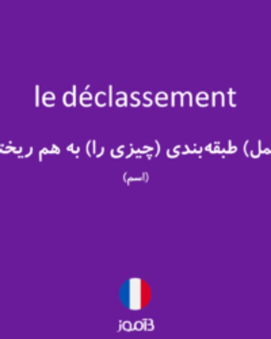  تصویر le déclassement - دیکشنری انگلیسی بیاموز