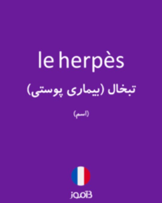  تصویر le herpès - دیکشنری انگلیسی بیاموز