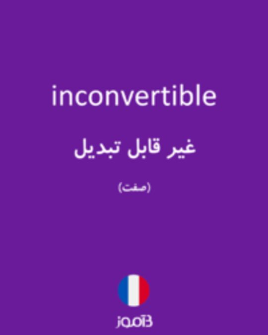  تصویر inconvertible - دیکشنری انگلیسی بیاموز