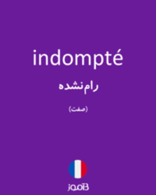  تصویر indompté - دیکشنری انگلیسی بیاموز