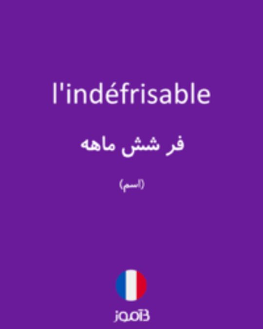  تصویر l'indéfrisable - دیکشنری انگلیسی بیاموز