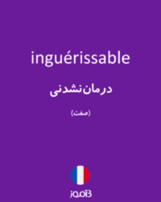  تصویر inguérissable - دیکشنری انگلیسی بیاموز