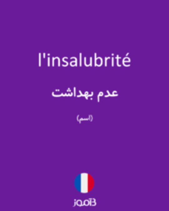  تصویر l'insalubrité - دیکشنری انگلیسی بیاموز