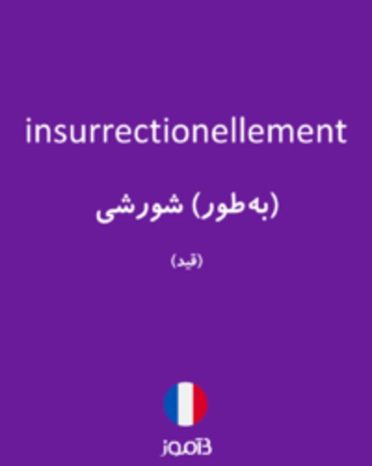  تصویر insurrectionellement - دیکشنری انگلیسی بیاموز