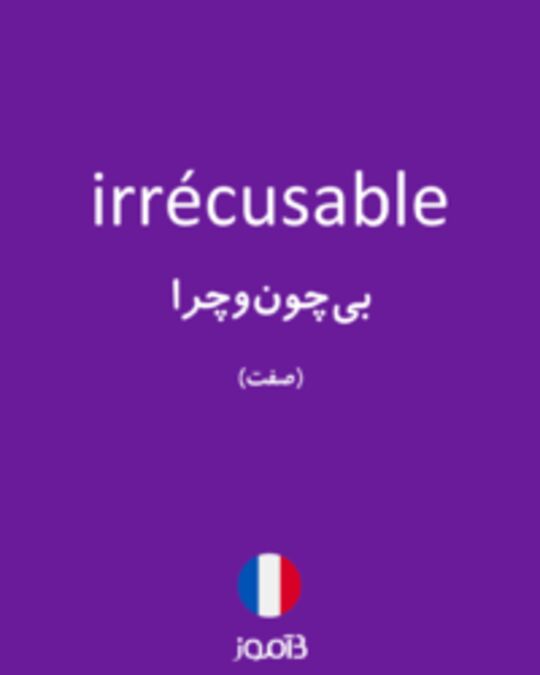  تصویر irrécusable - دیکشنری انگلیسی بیاموز