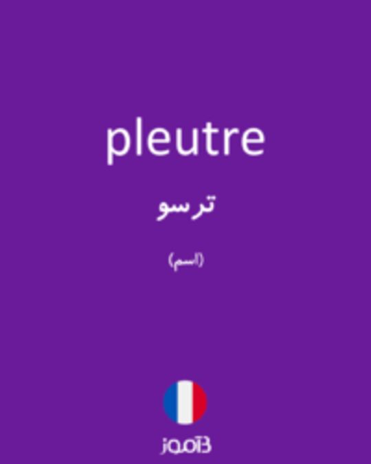  تصویر pleutre - دیکشنری انگلیسی بیاموز