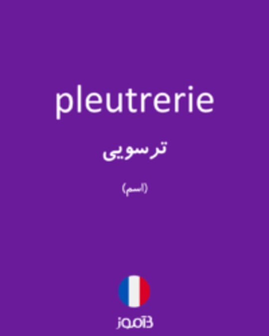  تصویر pleutrerie - دیکشنری انگلیسی بیاموز