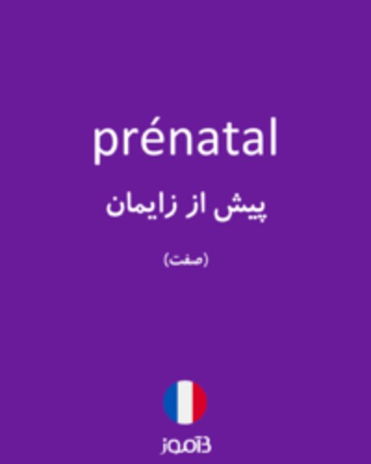  تصویر prénatal - دیکشنری انگلیسی بیاموز