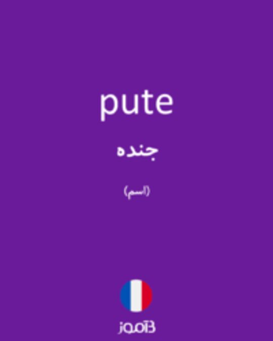  تصویر pute - دیکشنری انگلیسی بیاموز