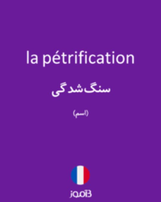  تصویر la pétrification - دیکشنری انگلیسی بیاموز