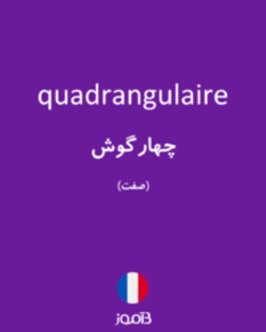  تصویر quadrangulaire - دیکشنری انگلیسی بیاموز