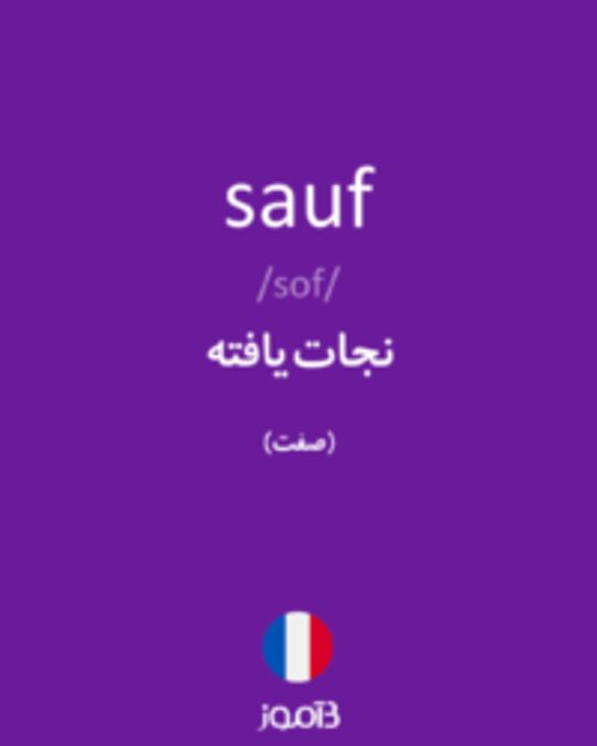  تصویر sauf - دیکشنری انگلیسی بیاموز